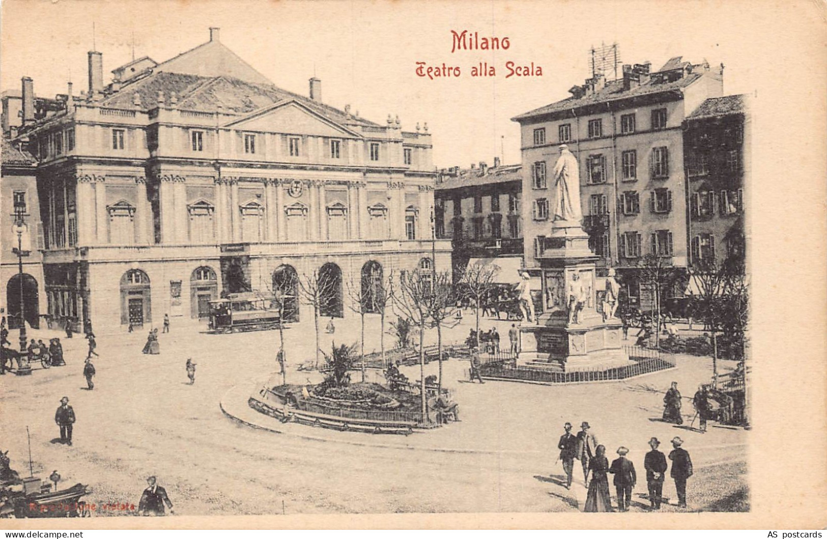 B658 Italy Milano Milan Teatro alla Scala Theater vintage postcard