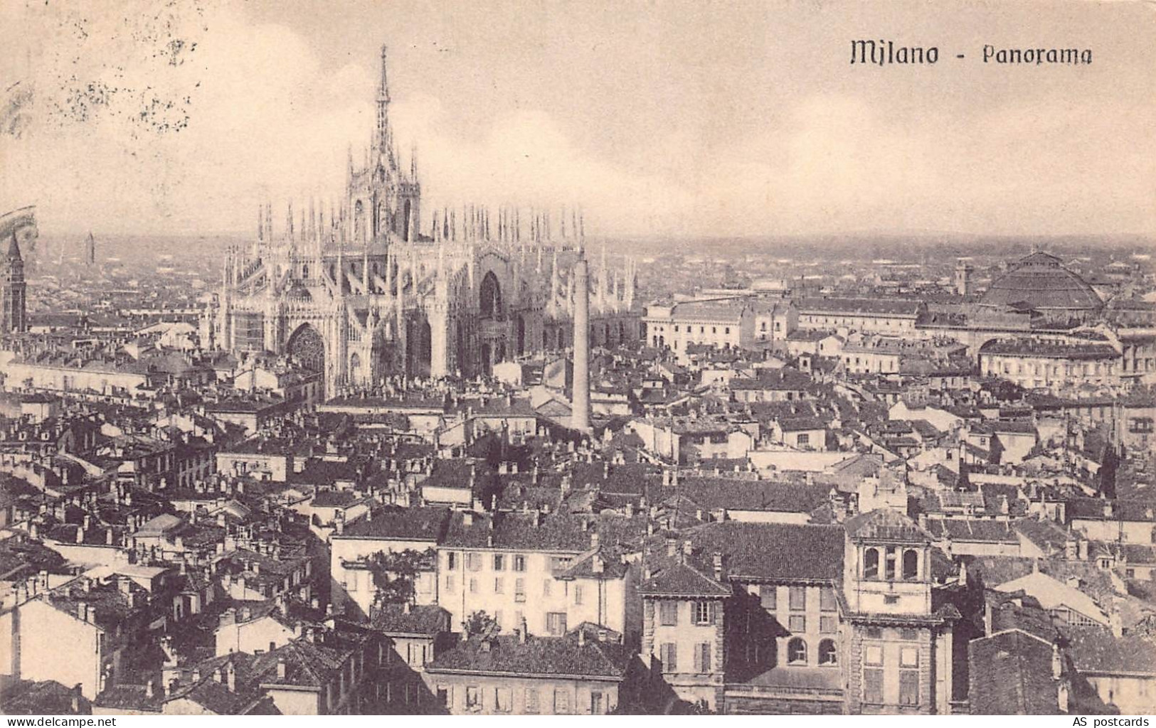 B659 Italy Milan Milano 1912 Panorama vintage postcard