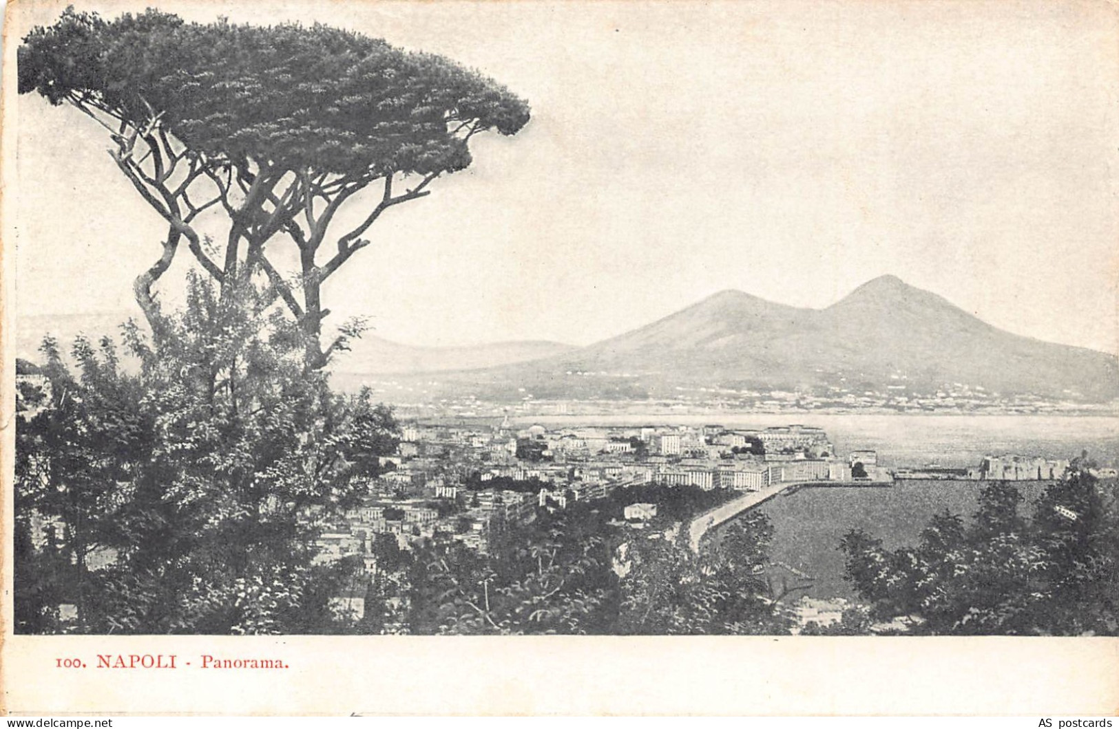 B660 Italy Napoli Naples Panorama vintage postcard
