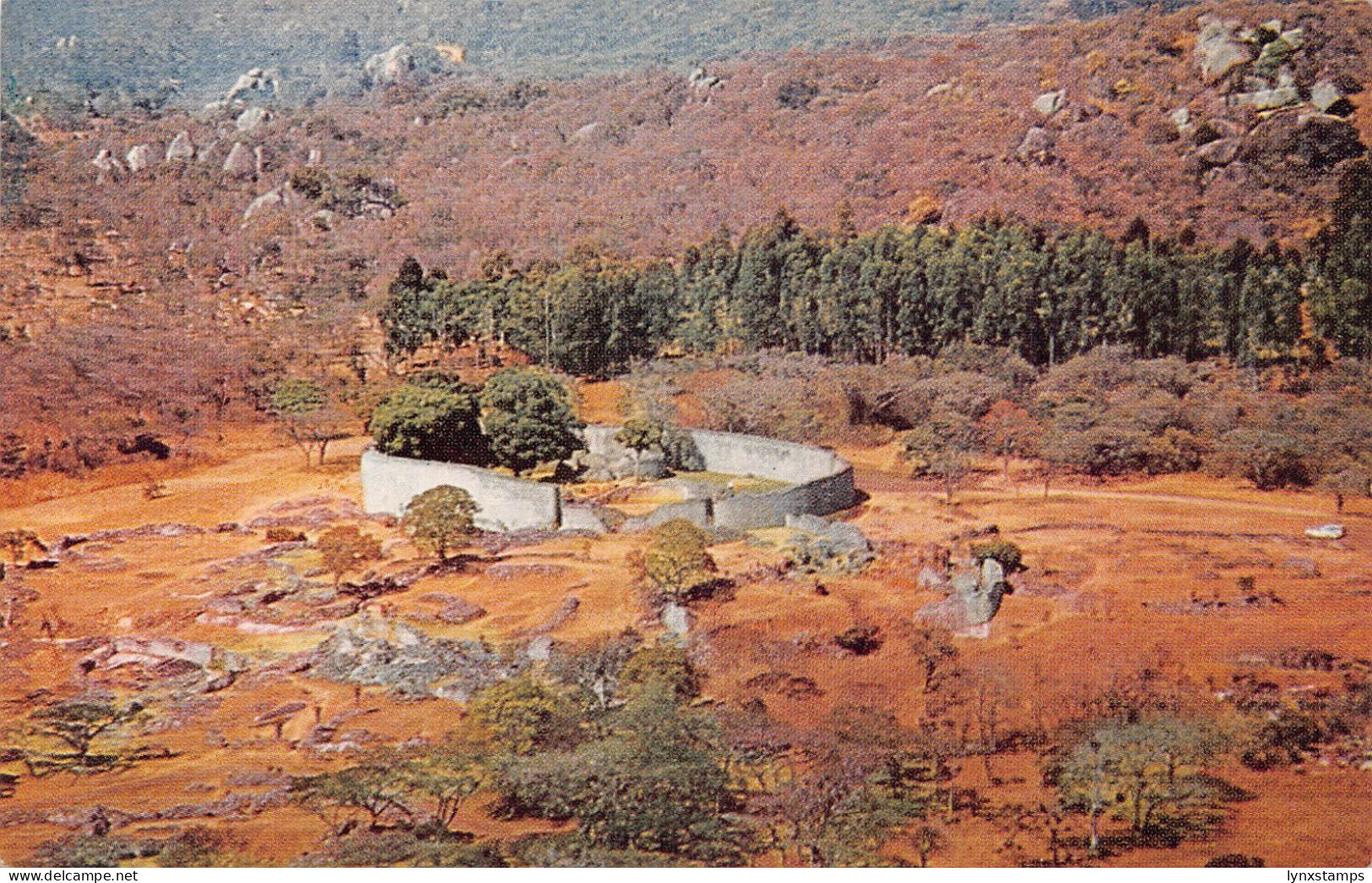 B661 Zimbabwe Great Enclosure at Great Zimbabwe Temple from Acropolis postcard