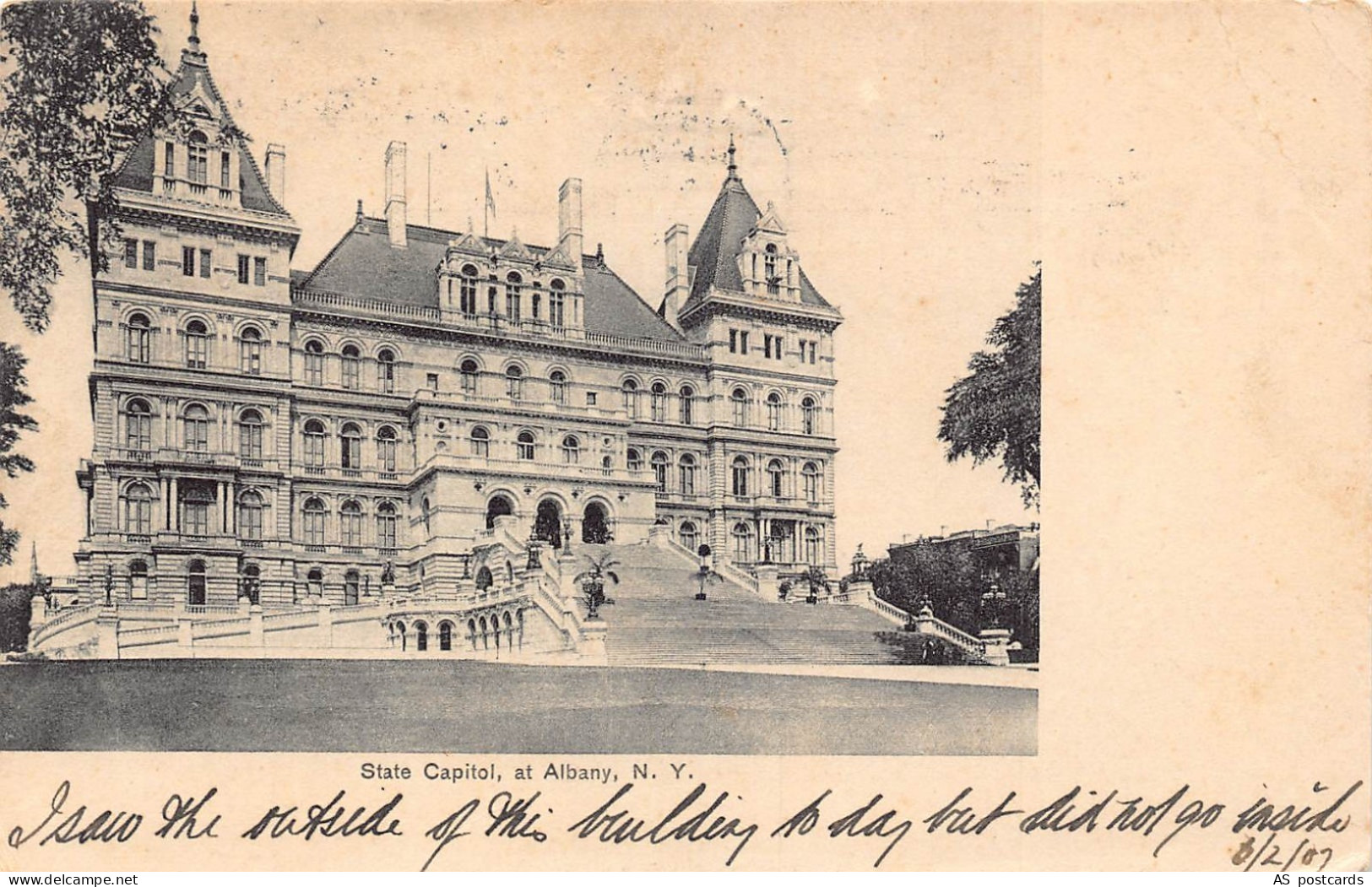 B670 US 1907 State Capitol At Albany New York vintage postcard