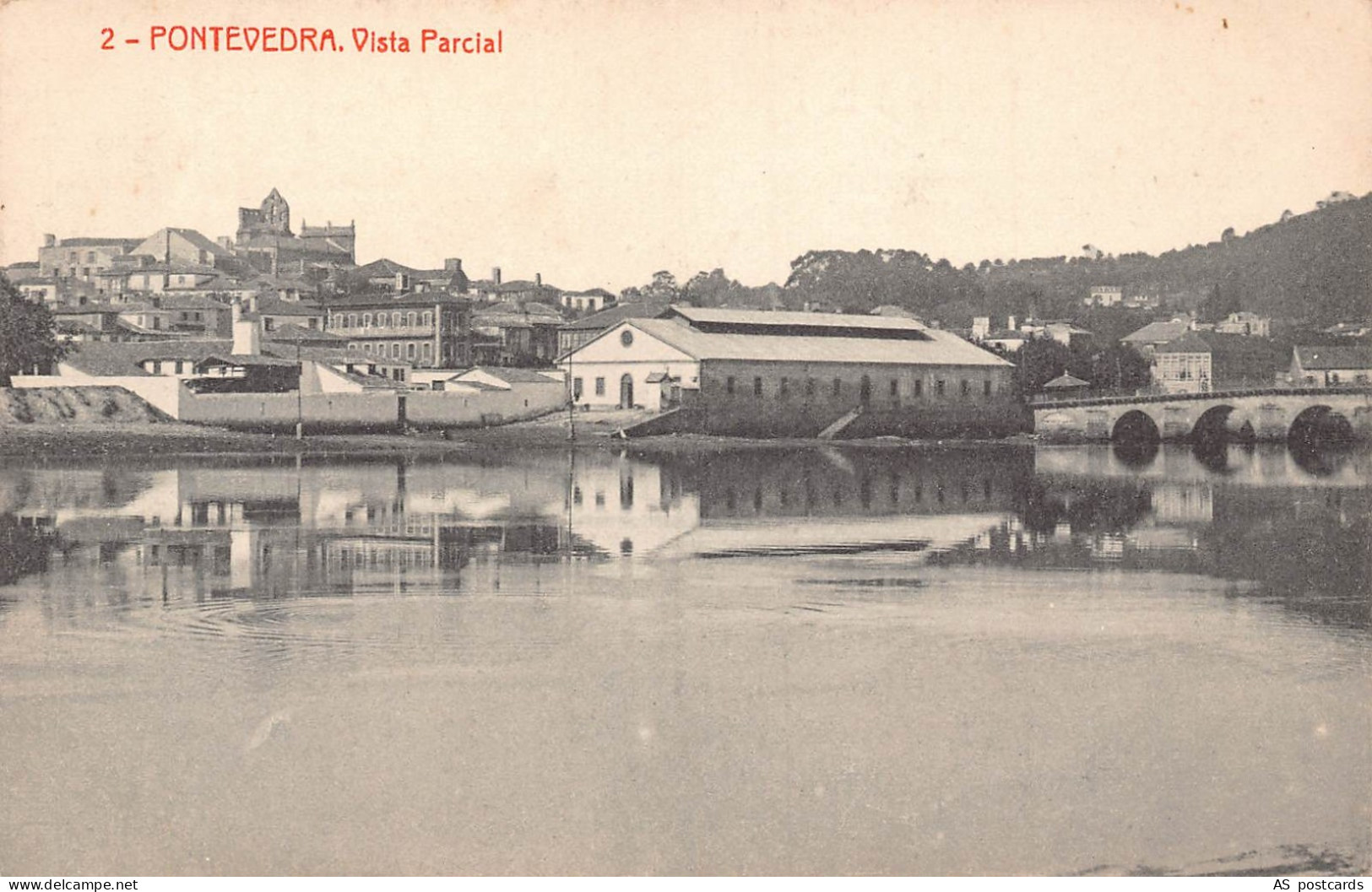 B676 Spain Pontevedra Vista Parcial vintage postcard