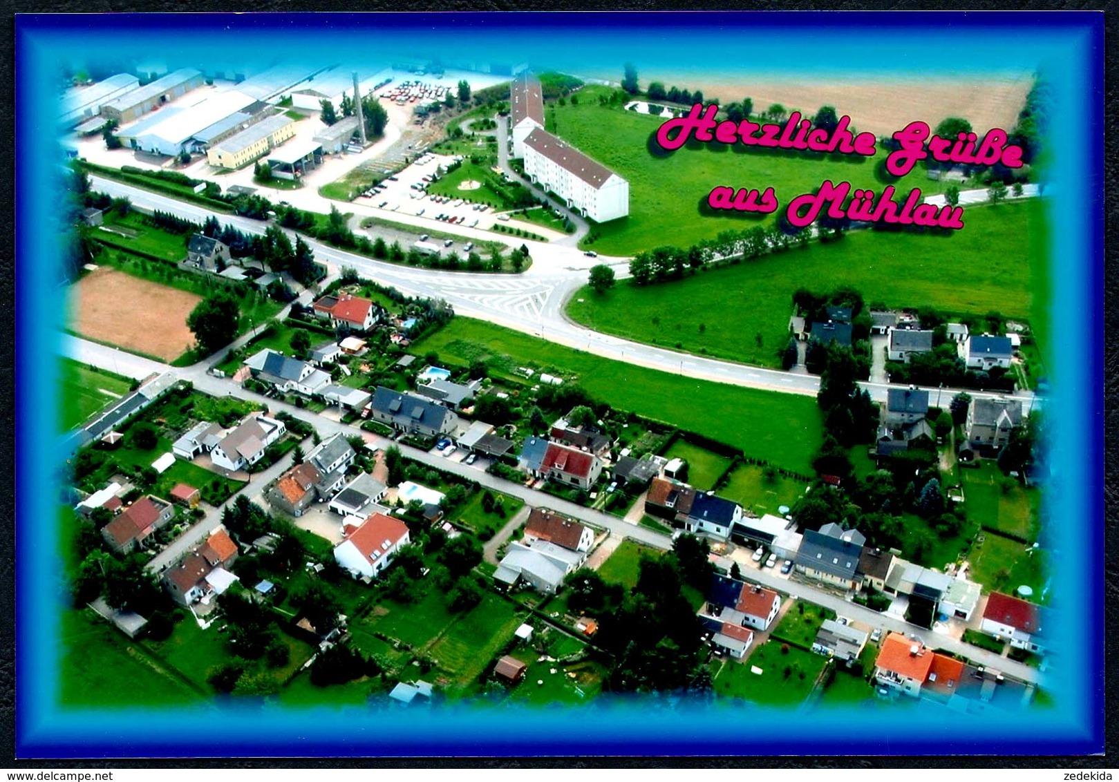 B7393 - TOP - Mühlau bei Burgstädt - Luftbild Fliegeraufnahme