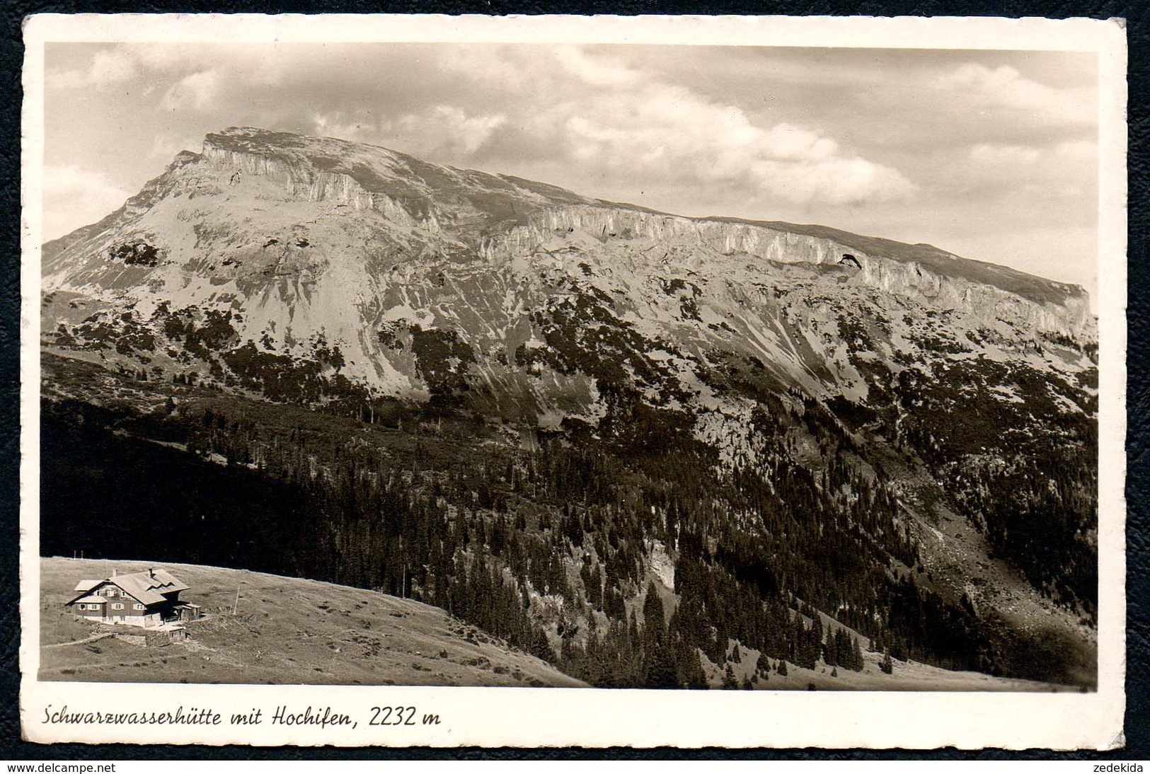 B7542 - Schwarzwasserhütte mit Hochifen - Hirschegg Mittelberg - Sonderstempel Siegfried Walter