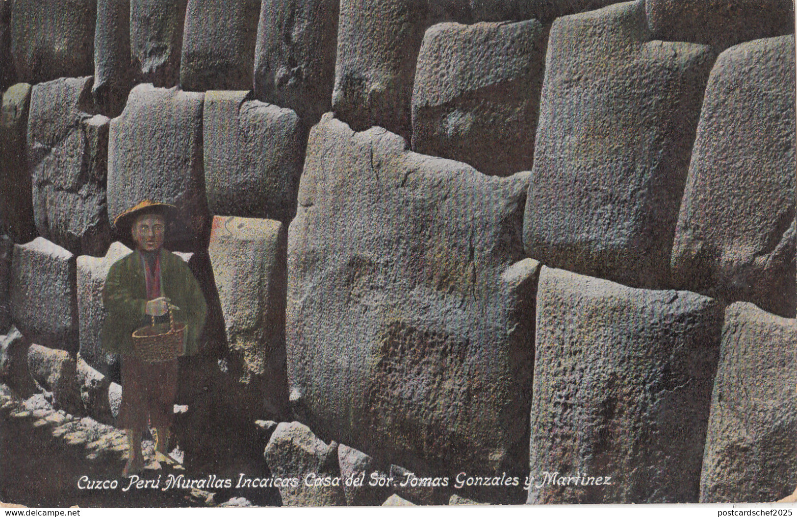 B77275 cuzco peru murallas incaicas casa del sor thom peru scan front/back image