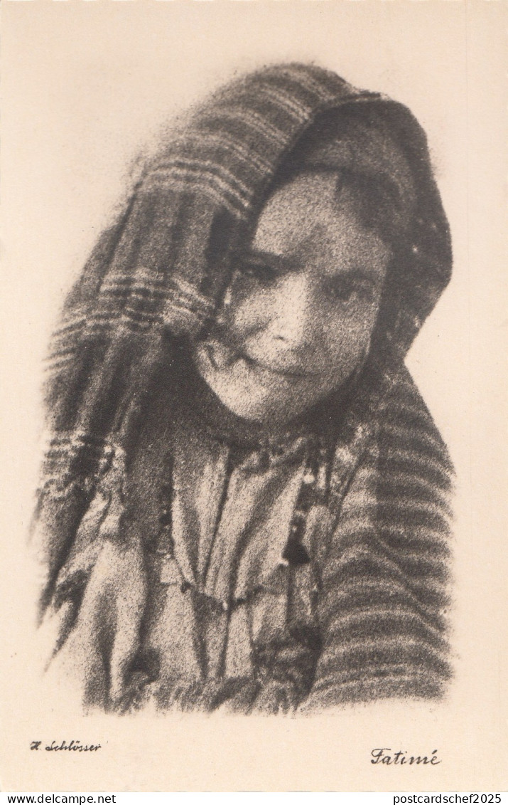 B81017 fatime child enfant types  derna  libia lybia  front/back image