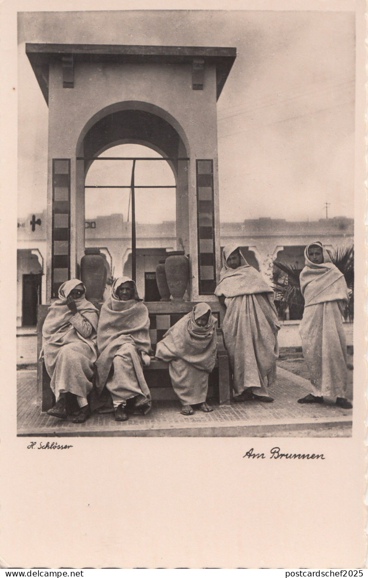 B81020 am brunnen  types  derna  libia lybia  front/back image