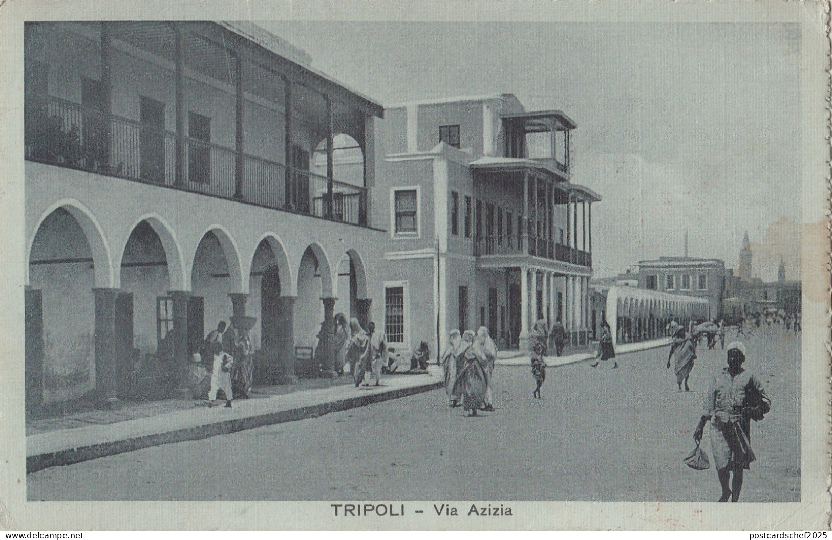 B81032 tripoli via azizia   libia lybia  front/back image