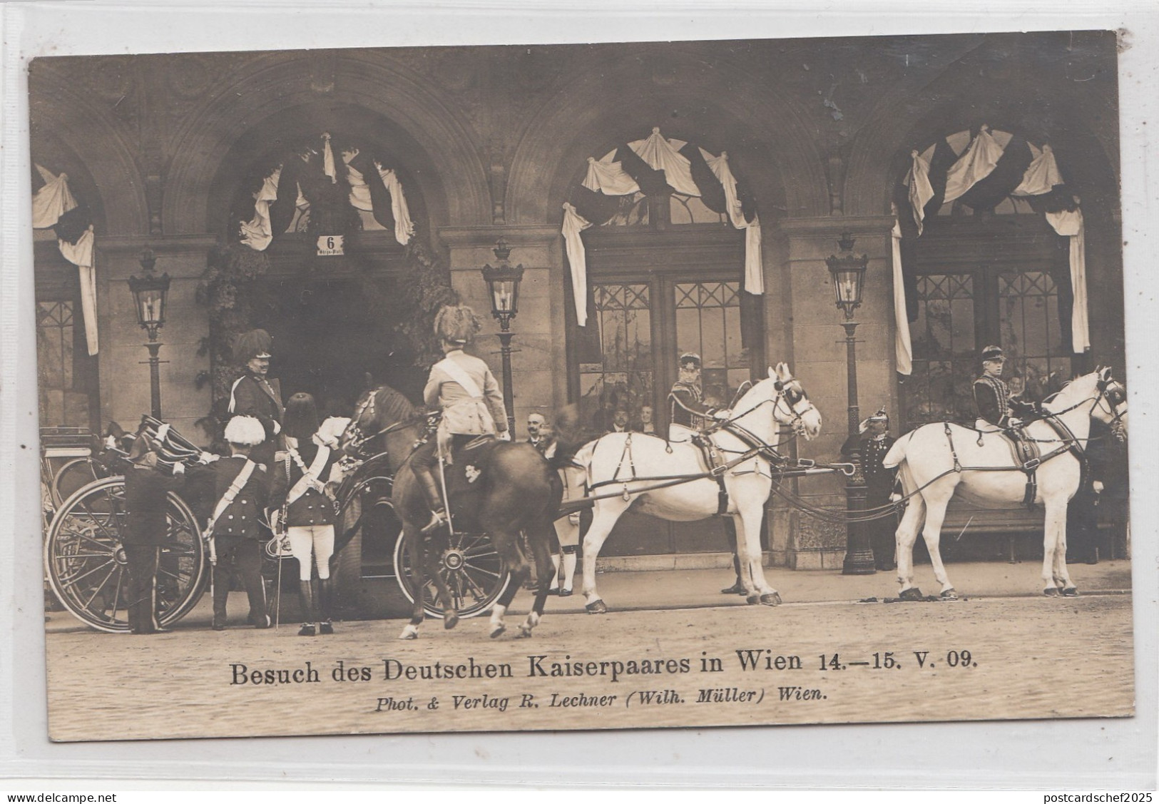 B82177 wien viena austria German kaiser visit front back image