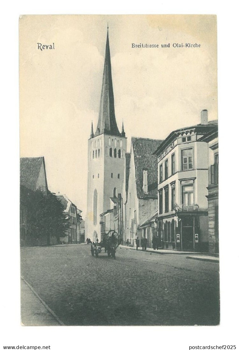B82488 Estonia Estland Reval Tallinn Breitstrasse und Olai Kirche