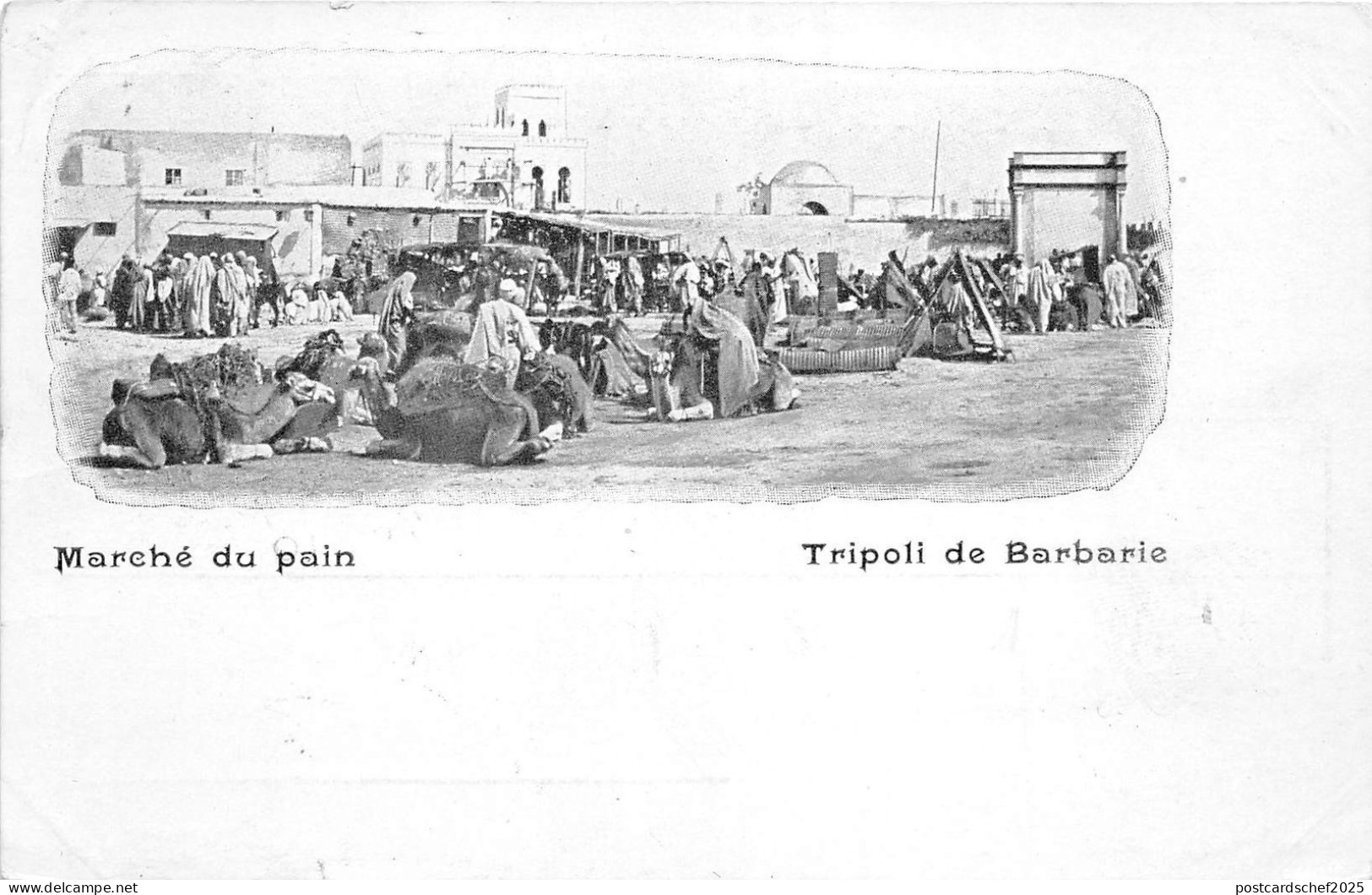 B84840 marche du pain tripoli de barbarie  libia lybia