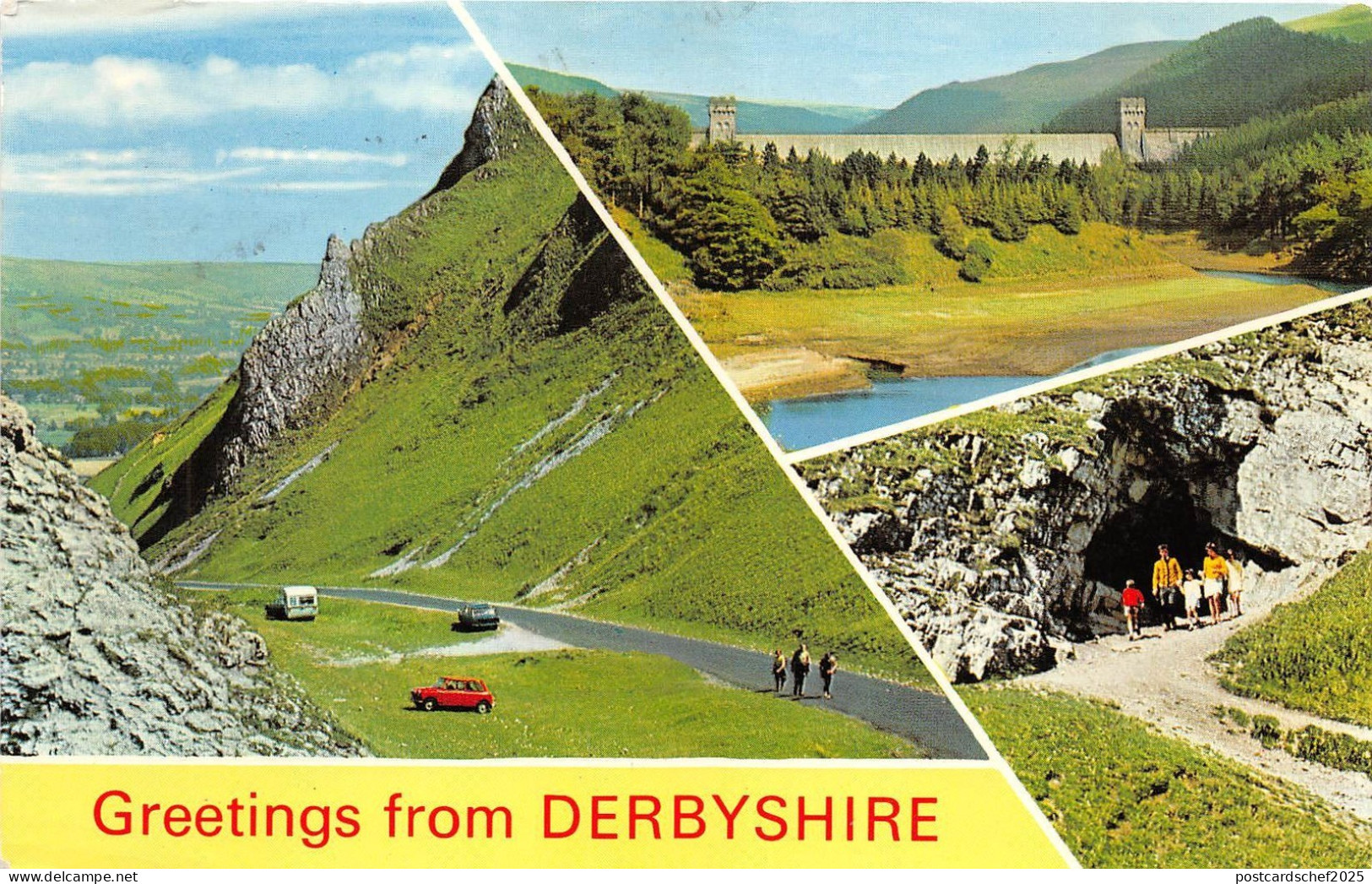 B88967 greetings from derbyshire   uk 14x9cm