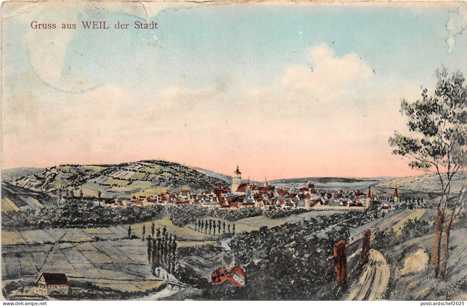 B92154 gruss aus weil der stadt germany