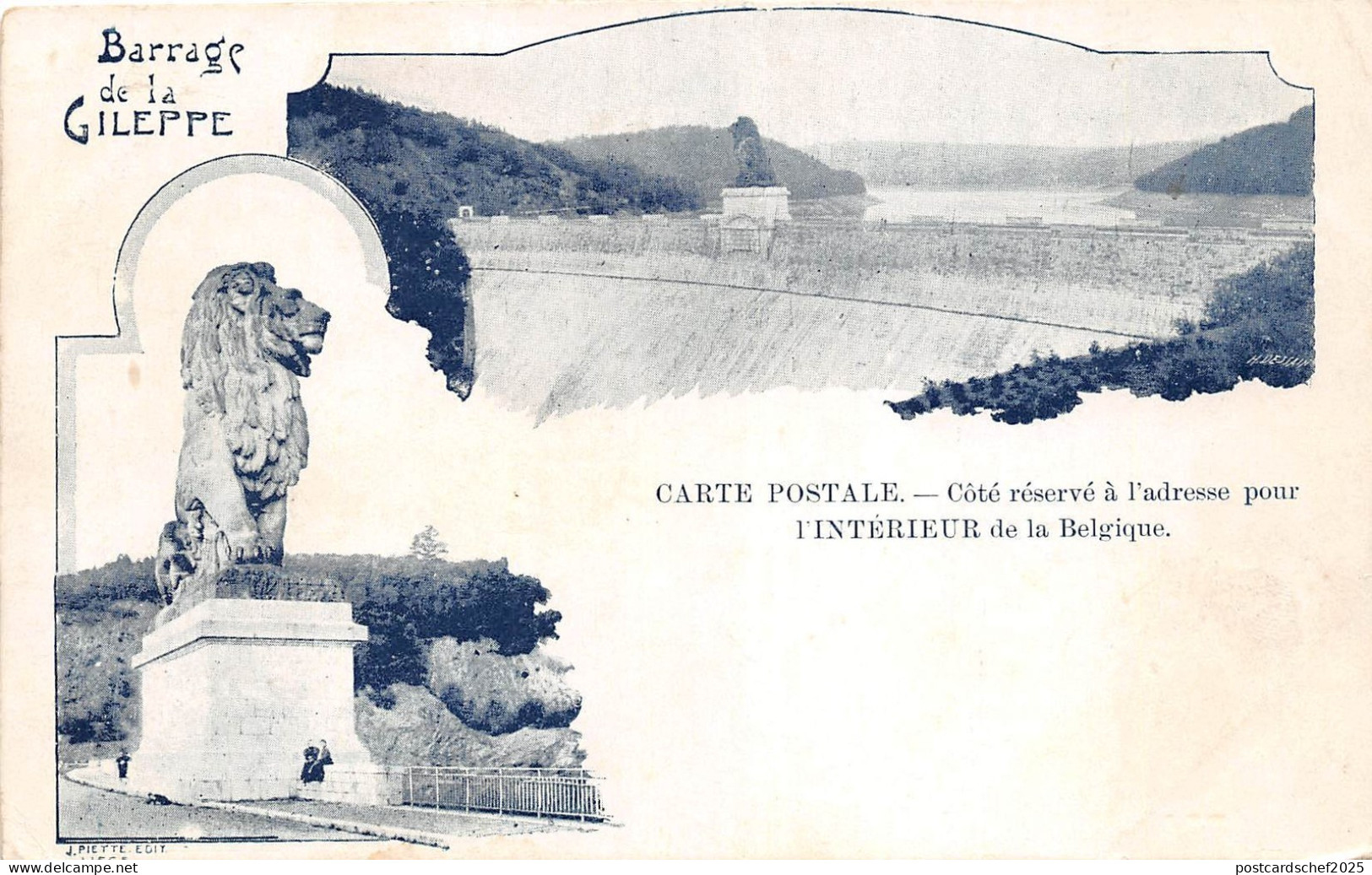 B92854 barrage de la gileppe belgium