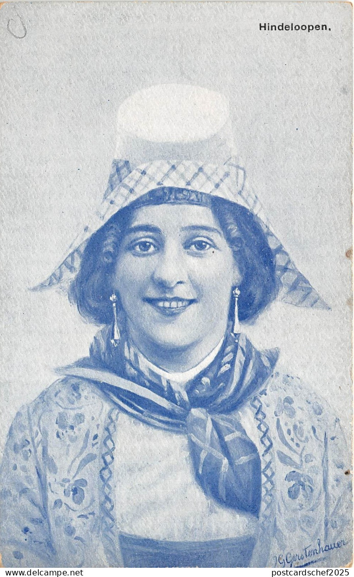 B94298 hindeloopen   types folklore costumes netherlands