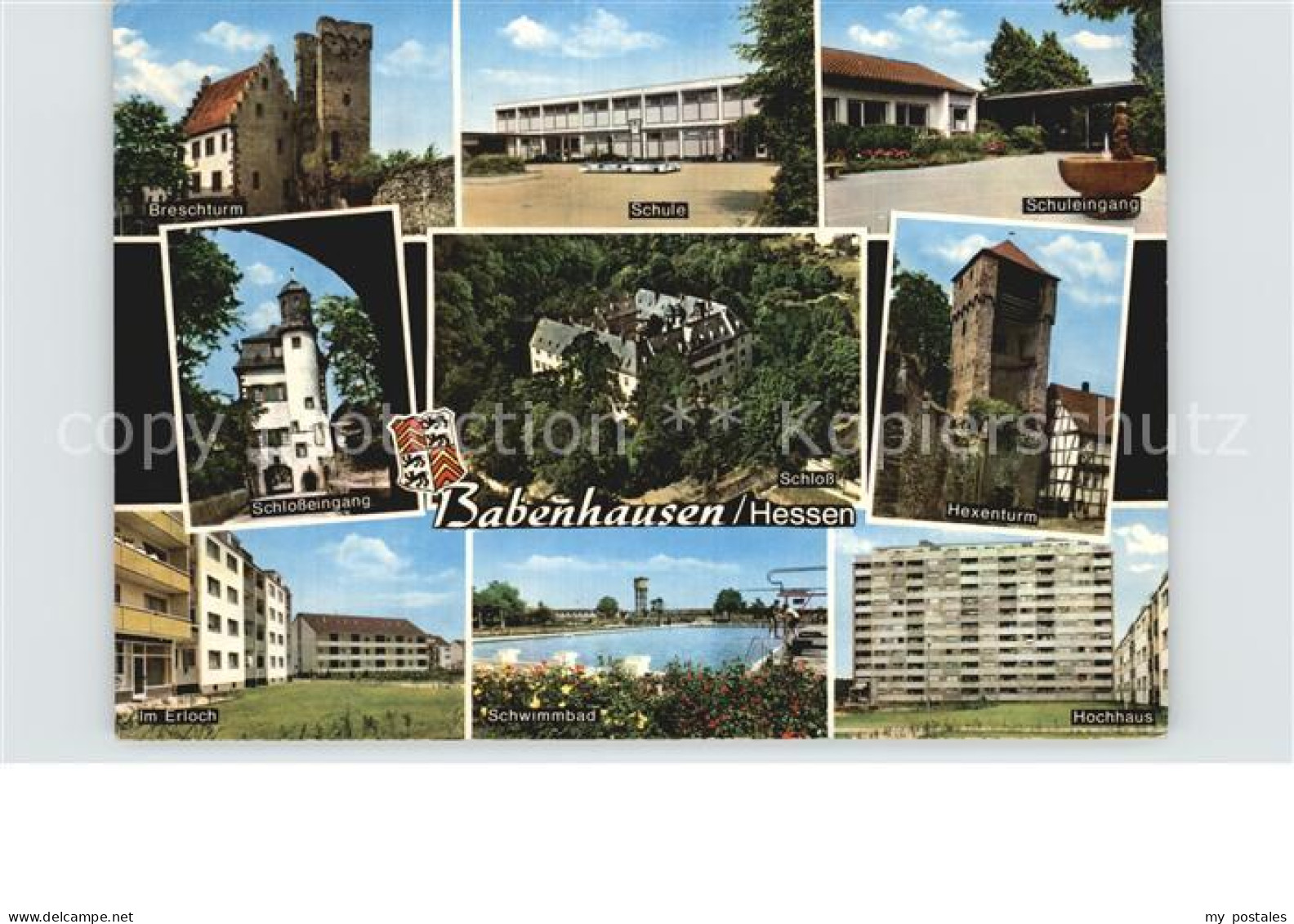 Babenhausen Hessen Schule Hexenturm Hochhaus Schlosseingang