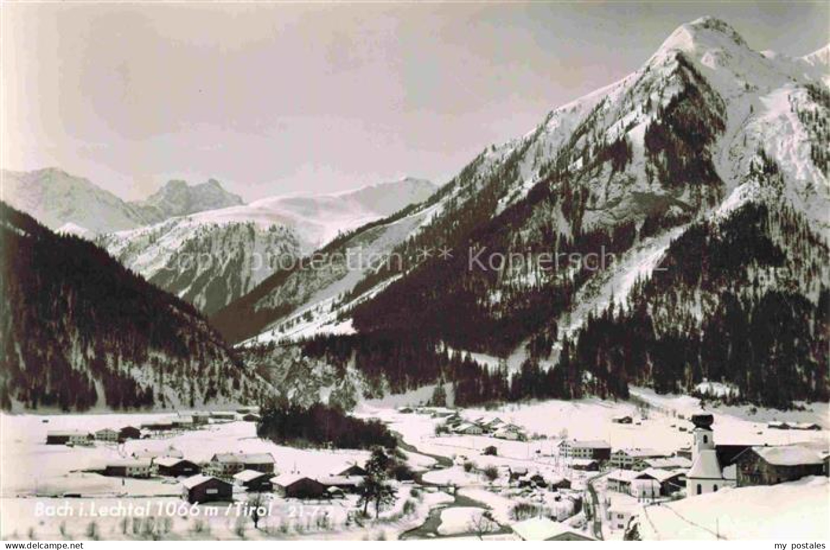 Bach Lechtal Tirol AT Winterpanorama