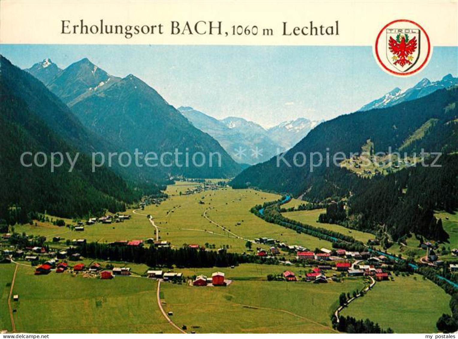 Bach Tirol Fliegeraufnahme Lechtal