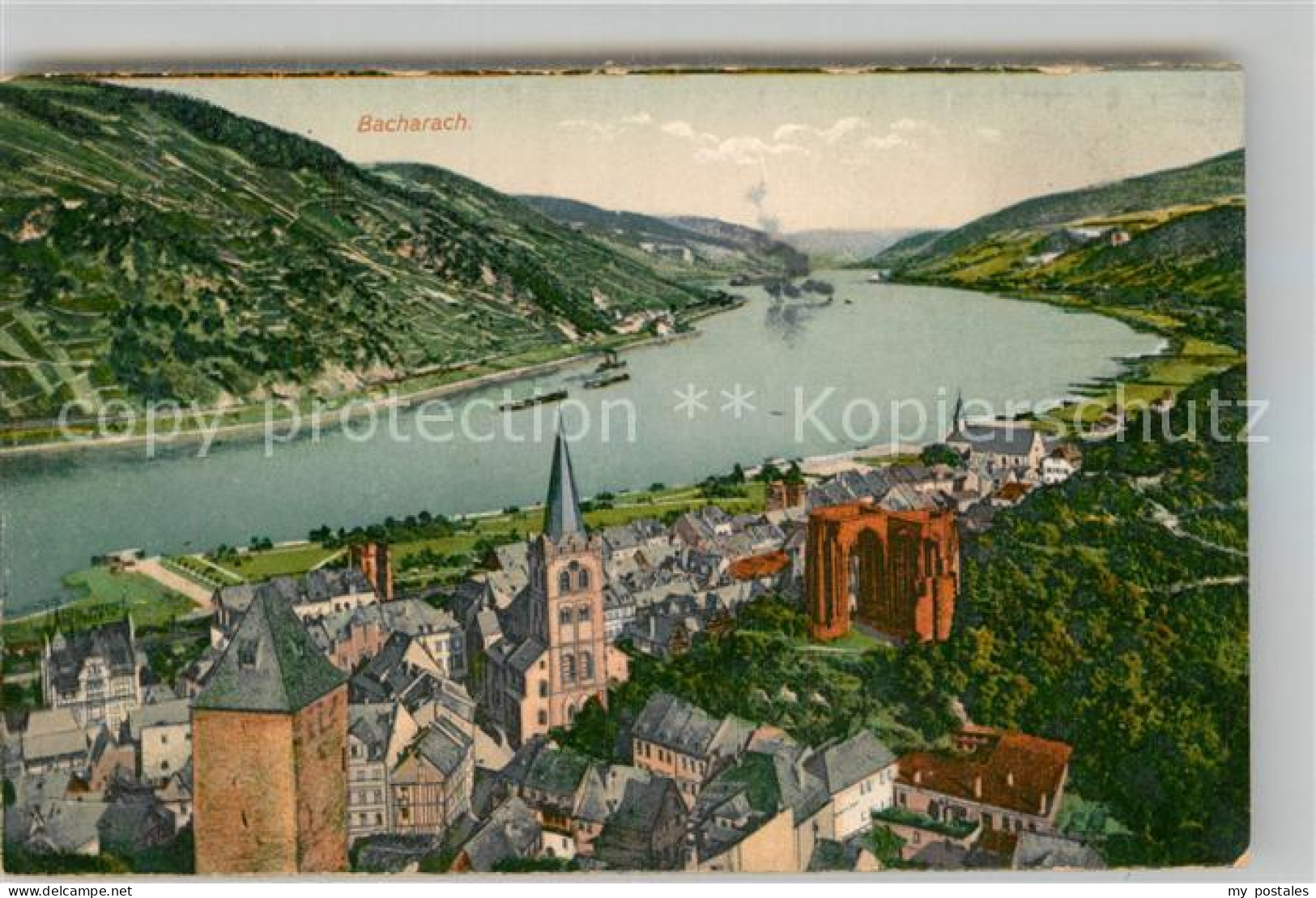 Bacharach Rhein Panorama
