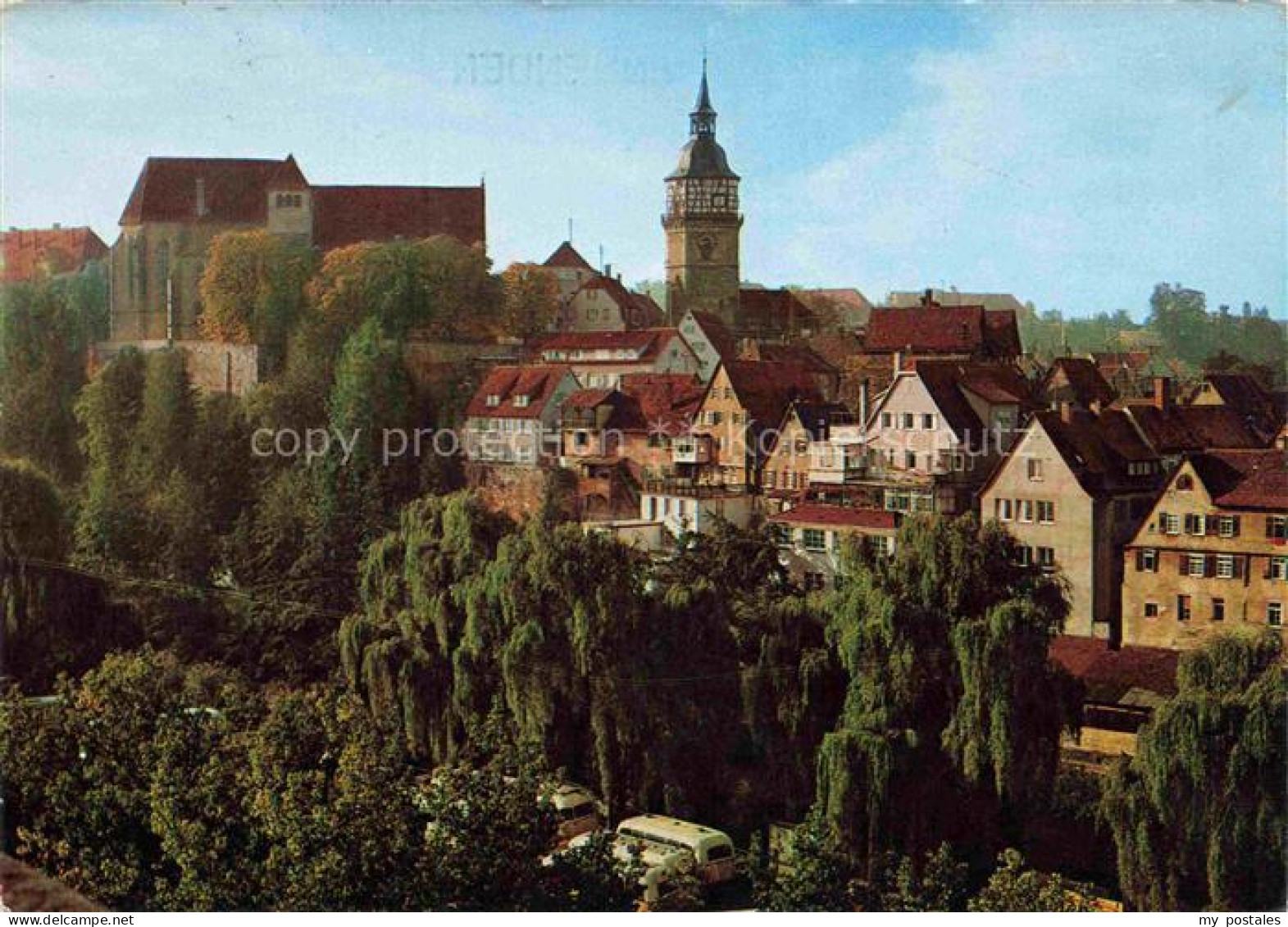 Backnang BW Stiftskirche mit Stadtturm