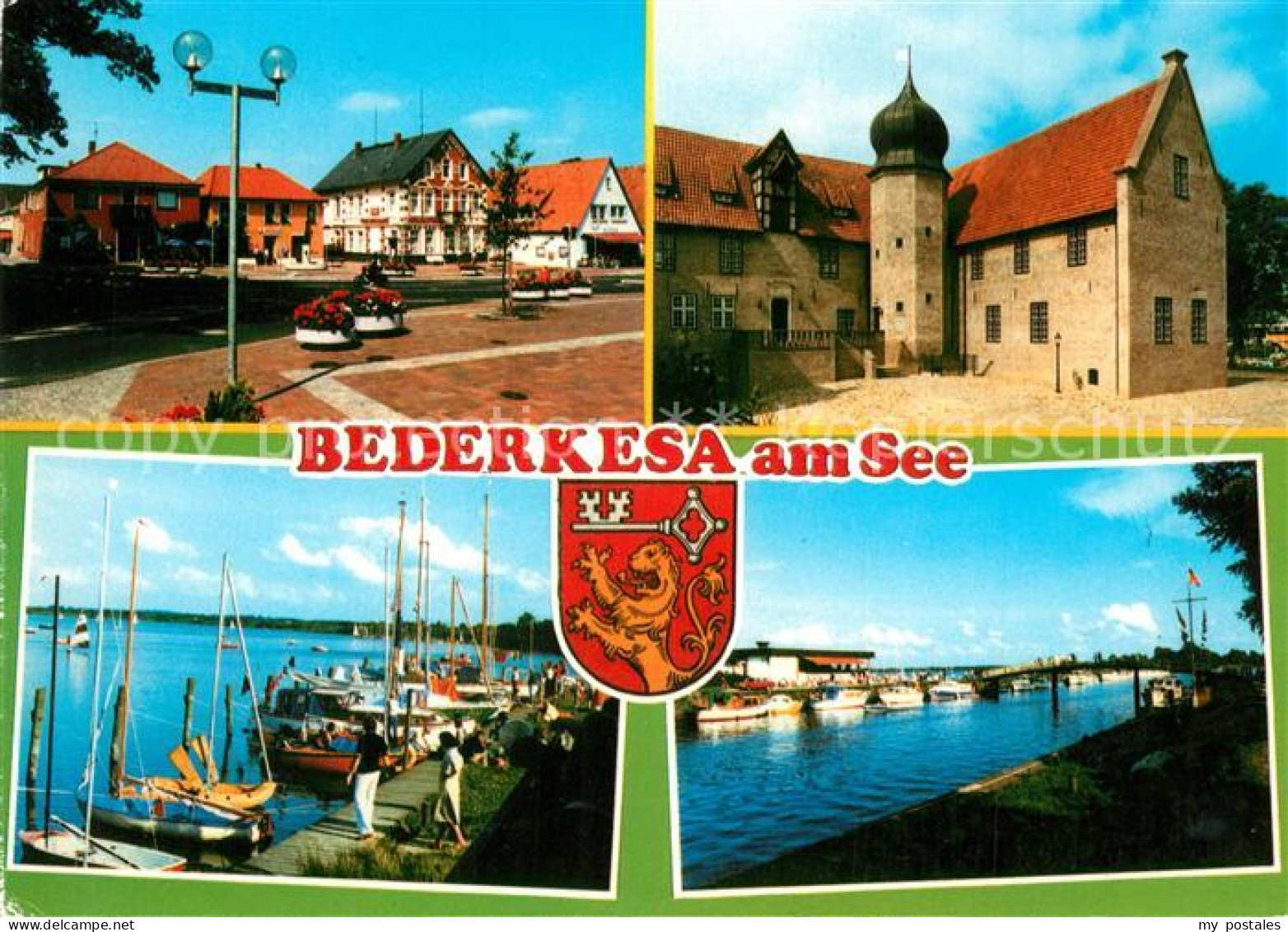 Bad Bederkesa Dorfplatz Burg Hafen Kanal Wappen