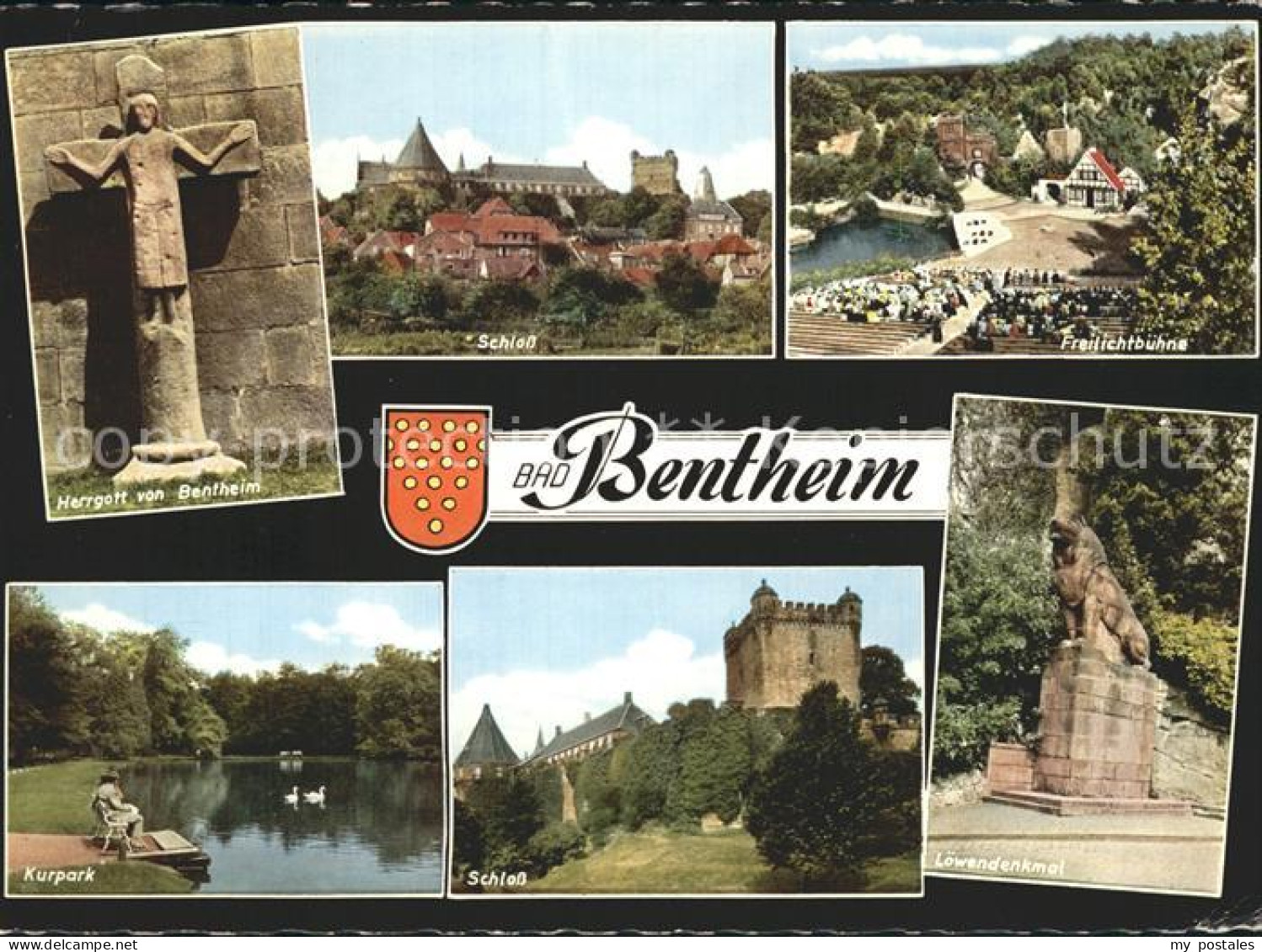Bad Bentheim Herrgott von Bentheim Statue Schloss Freilichtbuehne Loewendenkmal