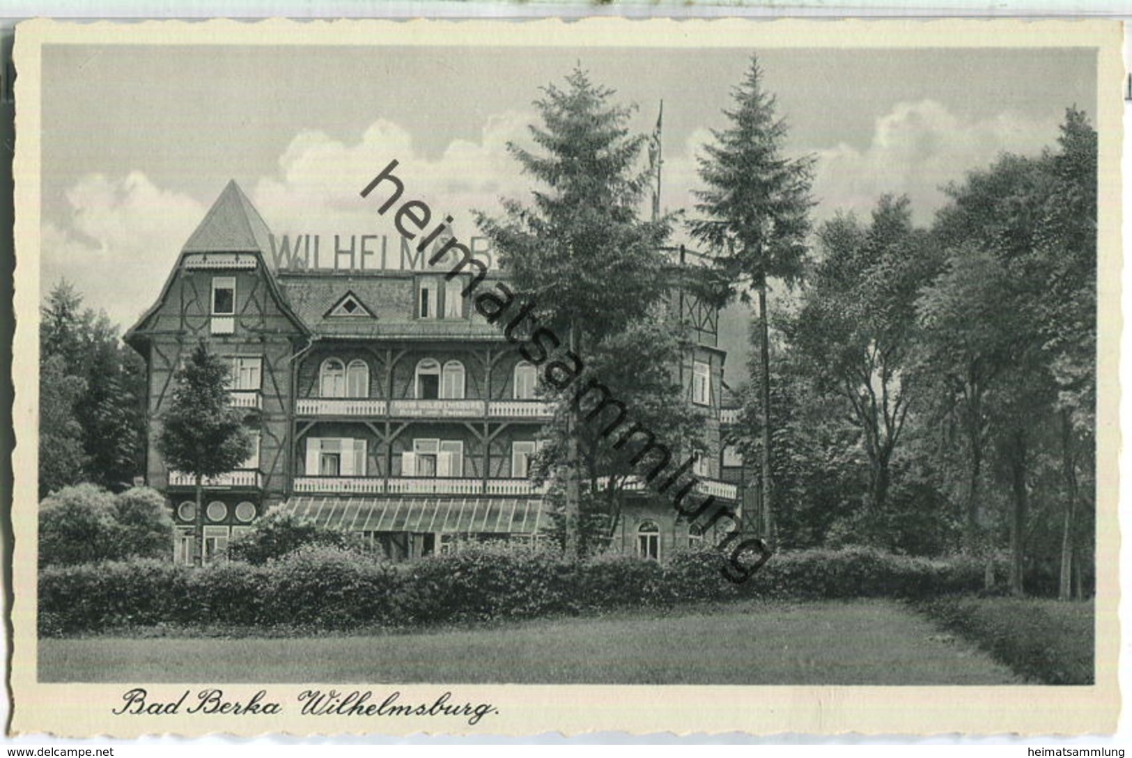 Bad Berka - Wilhelmsburg - Foto-Ansichtskarte - Verlag H. P. Geist Bad Berka 30er Jahre