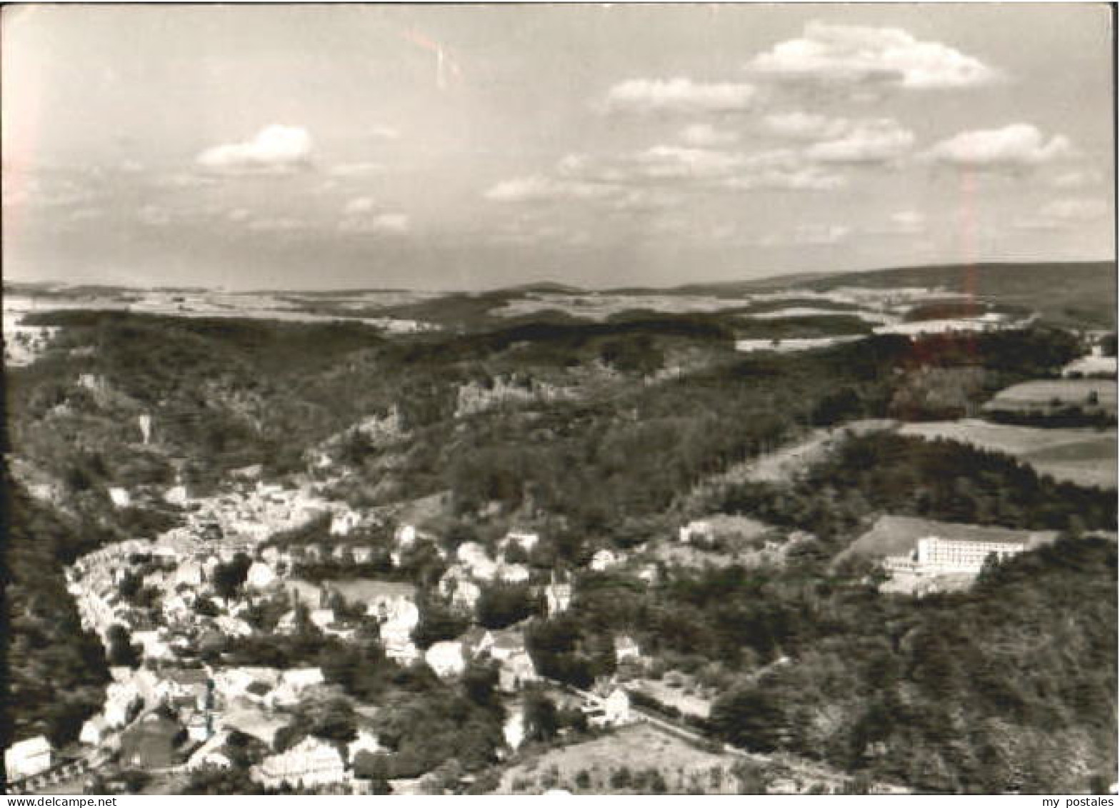 Bad Berneck Berneck Fichtelgebirge Fliegeraufnahme ungelaufen ca. 1965