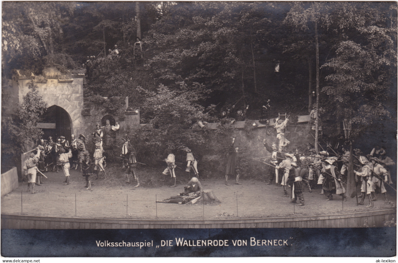 Bad Berneck im Fichtelgebirge Volksschauspiel "Die Wallenrode von Berneck" 1914