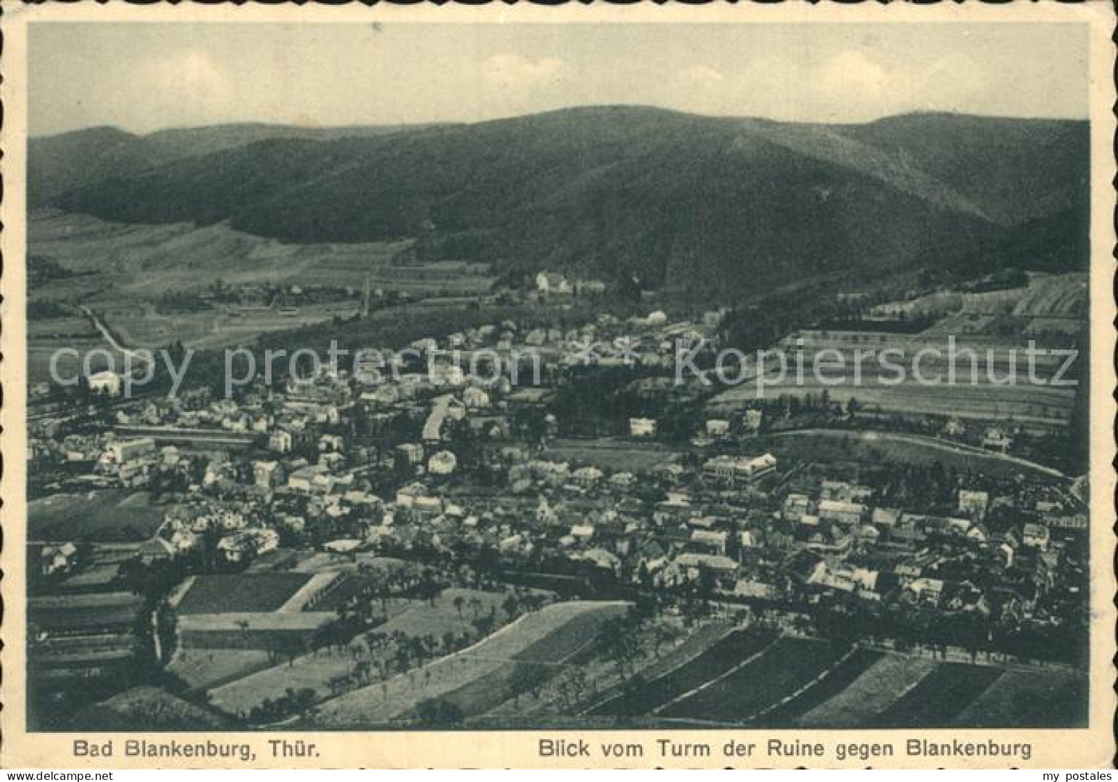 Bad Blankenburg Blick vom Turm der Ruine Blankenburg