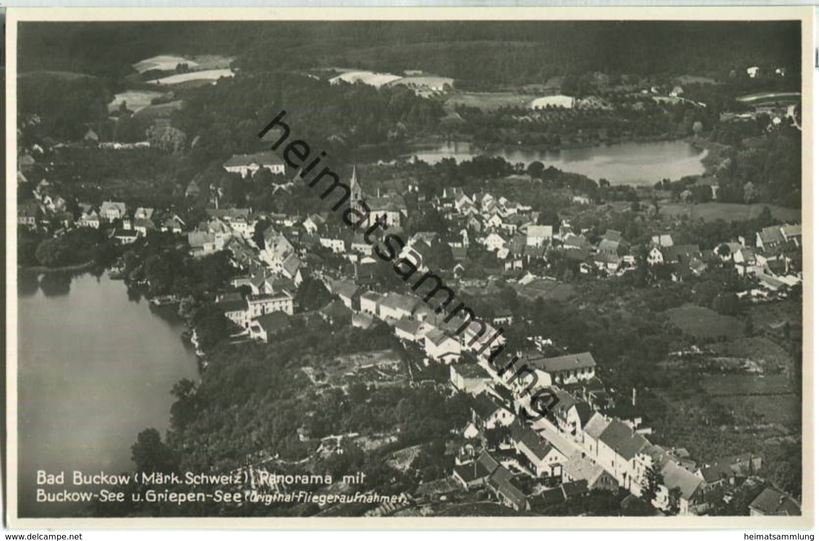 Bad Buckow - Buckow-See - Griepen-See - Foto-Ansichtskarte - Fliegeraufnahme - Verlag Max O'Brien Berlin