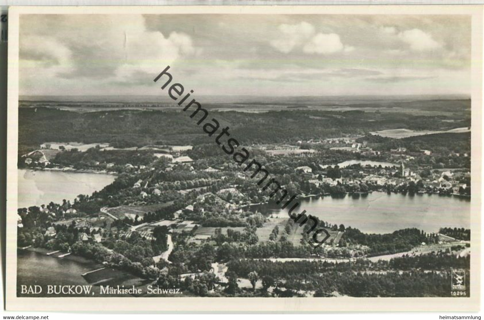 Bad Buckow - Fliegeraufnahme aus etwa 180m Höhe - Foto-Ansichtskarte - Verlag Karl Erbes Buckow 30er Jahre