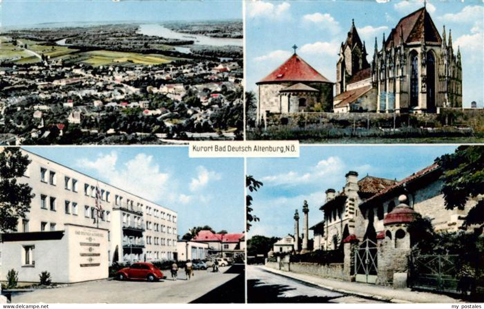 Bad Deutsch-Altenburg Gesamtansicht 1000jaehrige romanisch-gotische Kirche Kurha