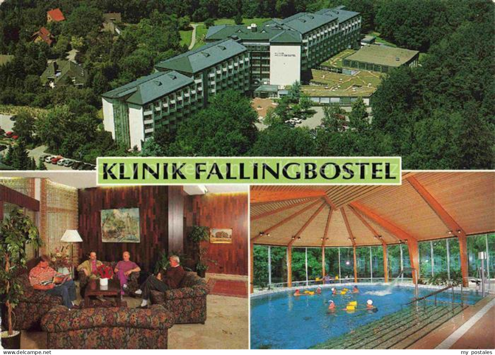 Bad Fallingbostel Klinik Fallingbostel Luftaufnahme Aufenthaltsraum Hallenbad