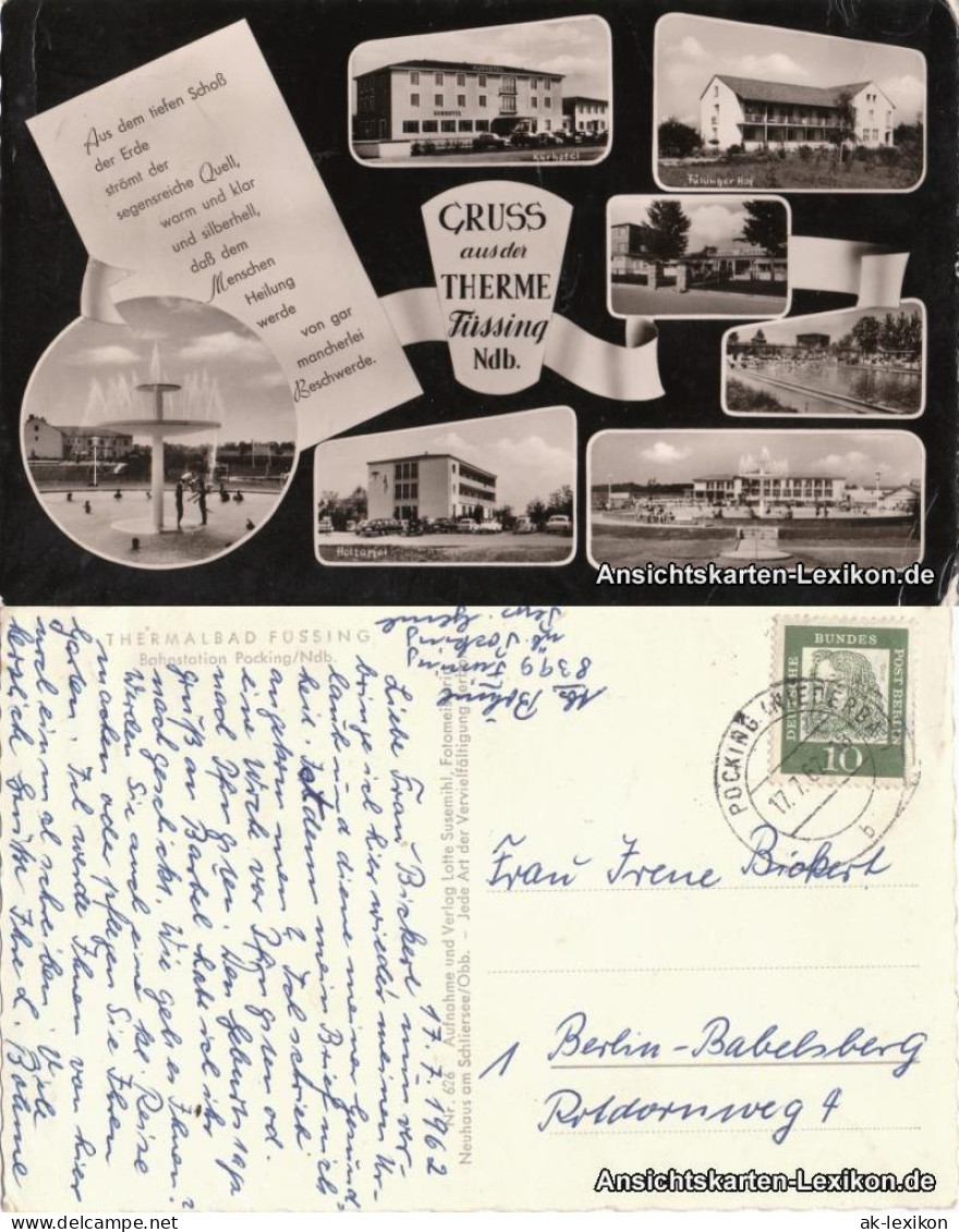 Bad Füssing Thermalbad Füssing, Bahnstation Pocking Ndb. 1962