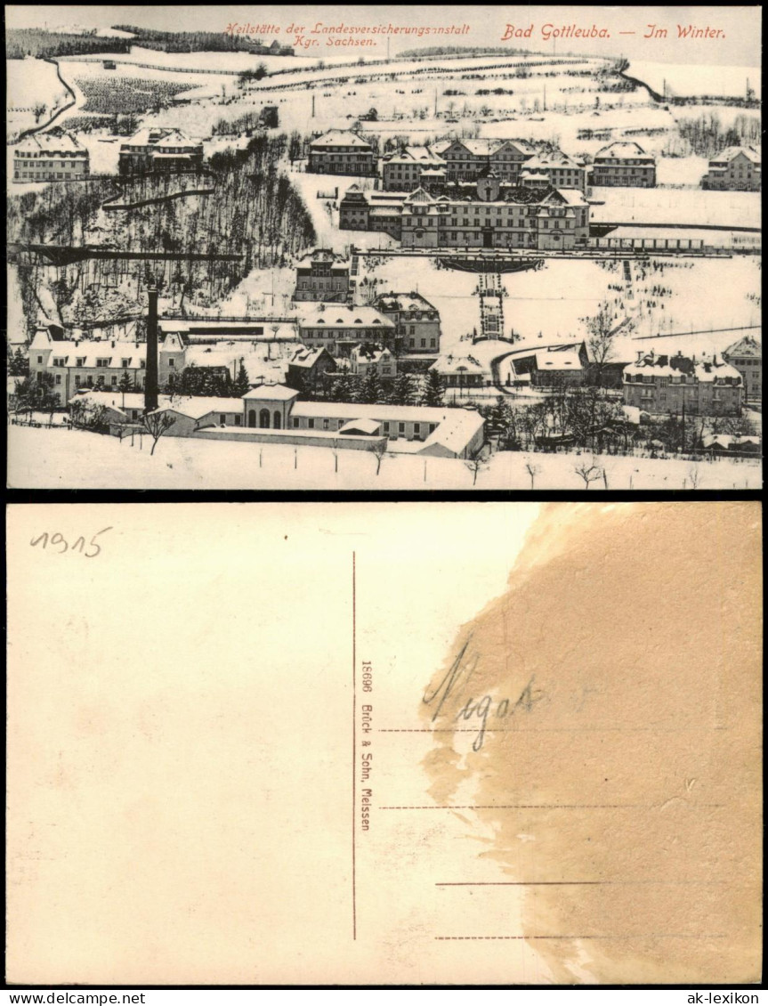 Bad Gottleuba-Bad Gottleuba-Berggießhübel Heilstätte im Winter 1915