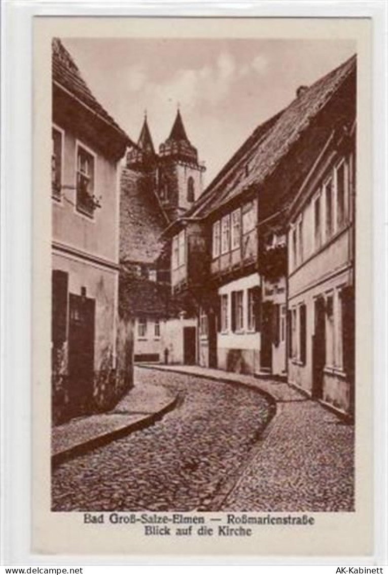 Bad Groß - Salze - Elmen mit Roßmarienstraße und Kirche ungelaufen Top E... - 39009808