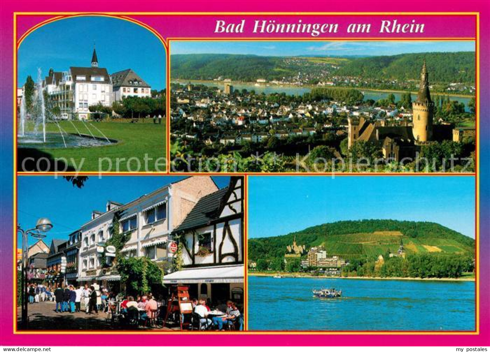 Bad Hoenningen Panorama Stadtansicht Burg