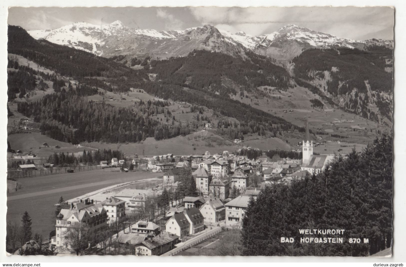 Bad Hofgastein old postcard posted 1961 - slogan postmark  b211202