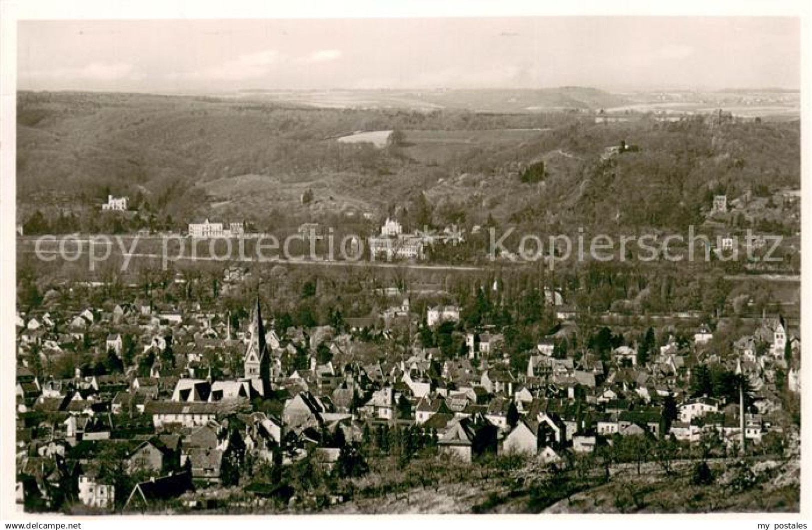 Bad Honnef Blick auf Honnef und den Rhein