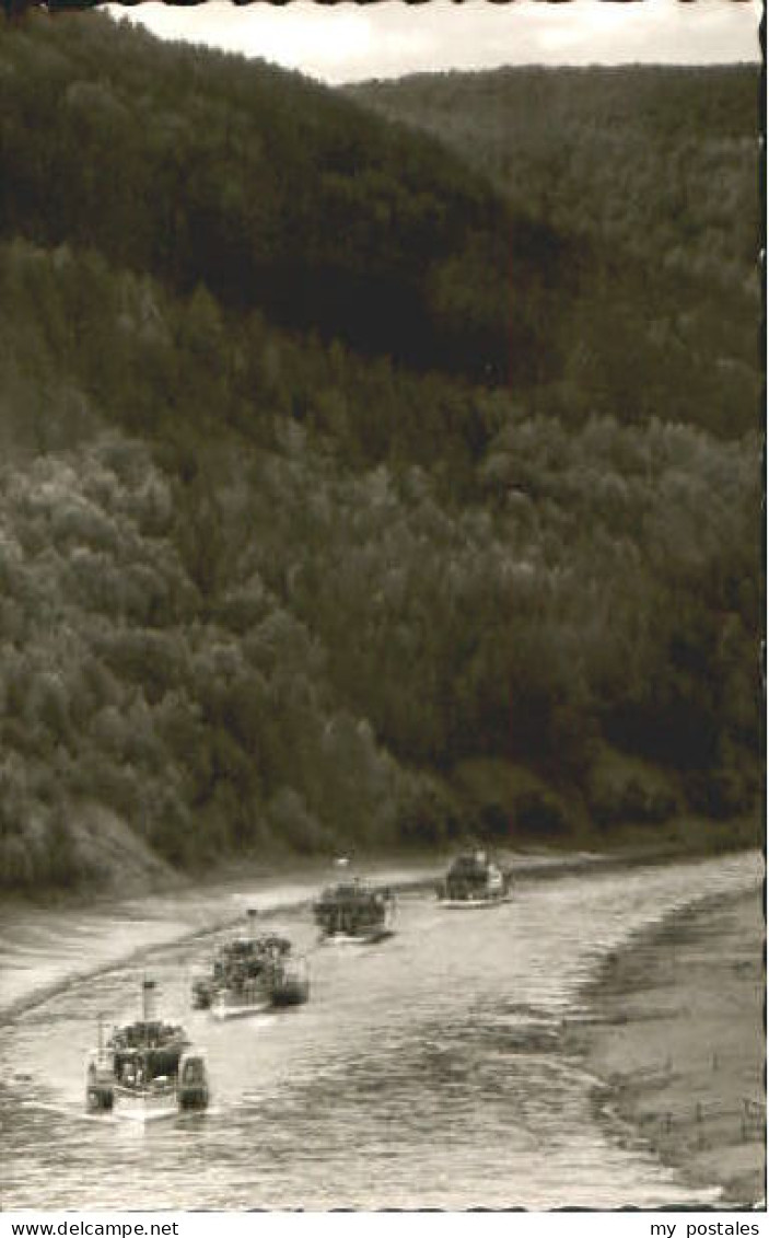 Bad Karlshafen Karlshafen Schiff ungelaufen ca. 1955