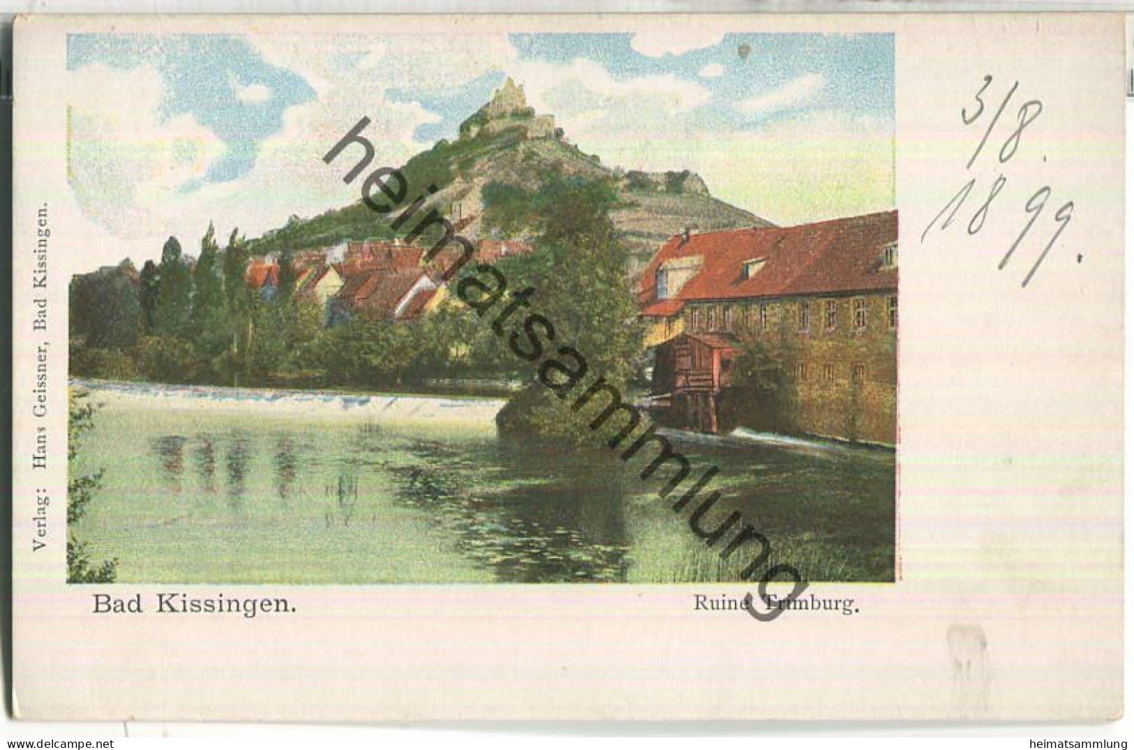 Bad Kissingen - Ruine Trimburg - Verlag Hans Geissner Bad Kissingen 1899
