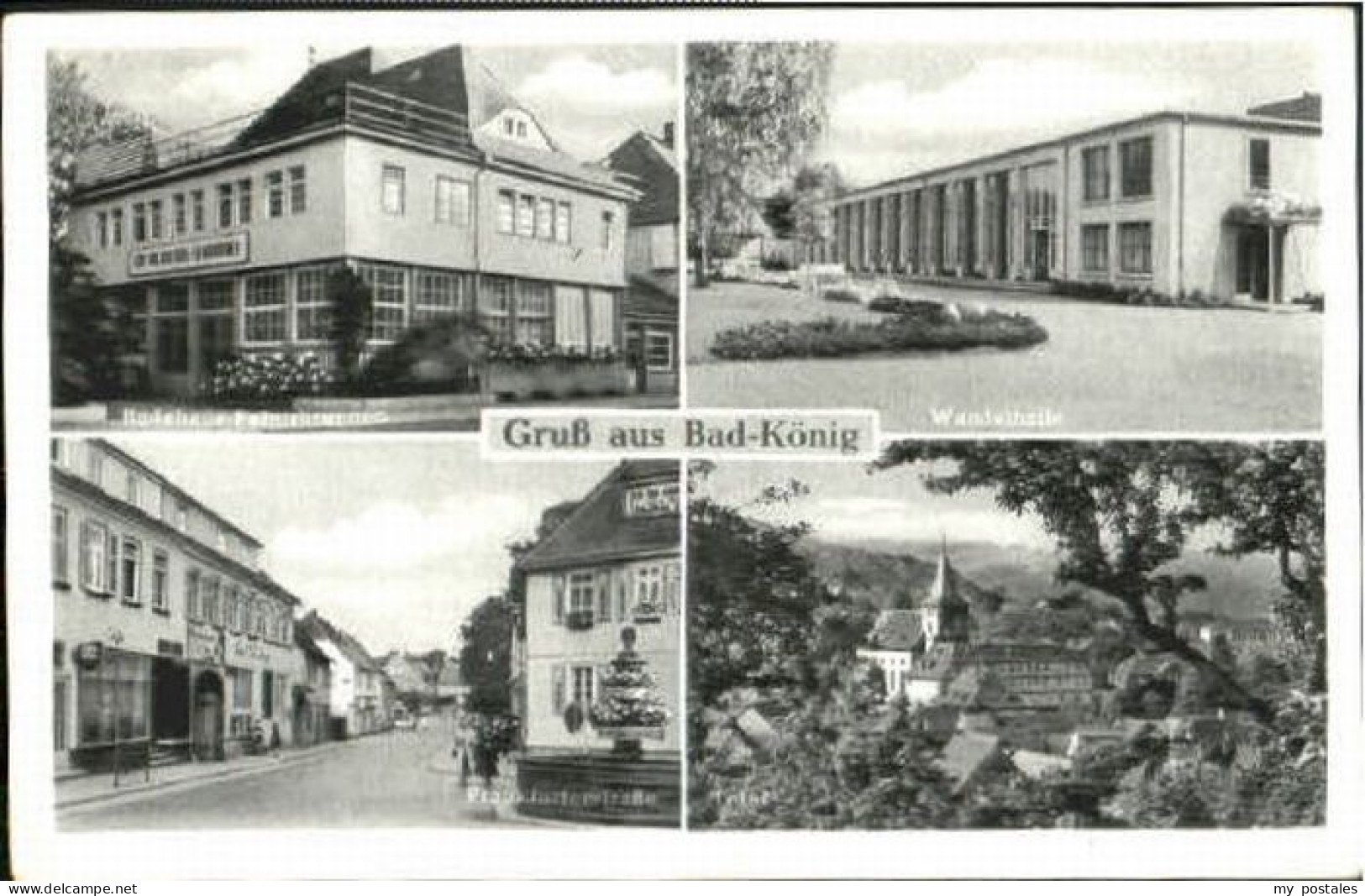 Bad -Koenig Bad-Koenig Wandelhalle Brunnen x 1960