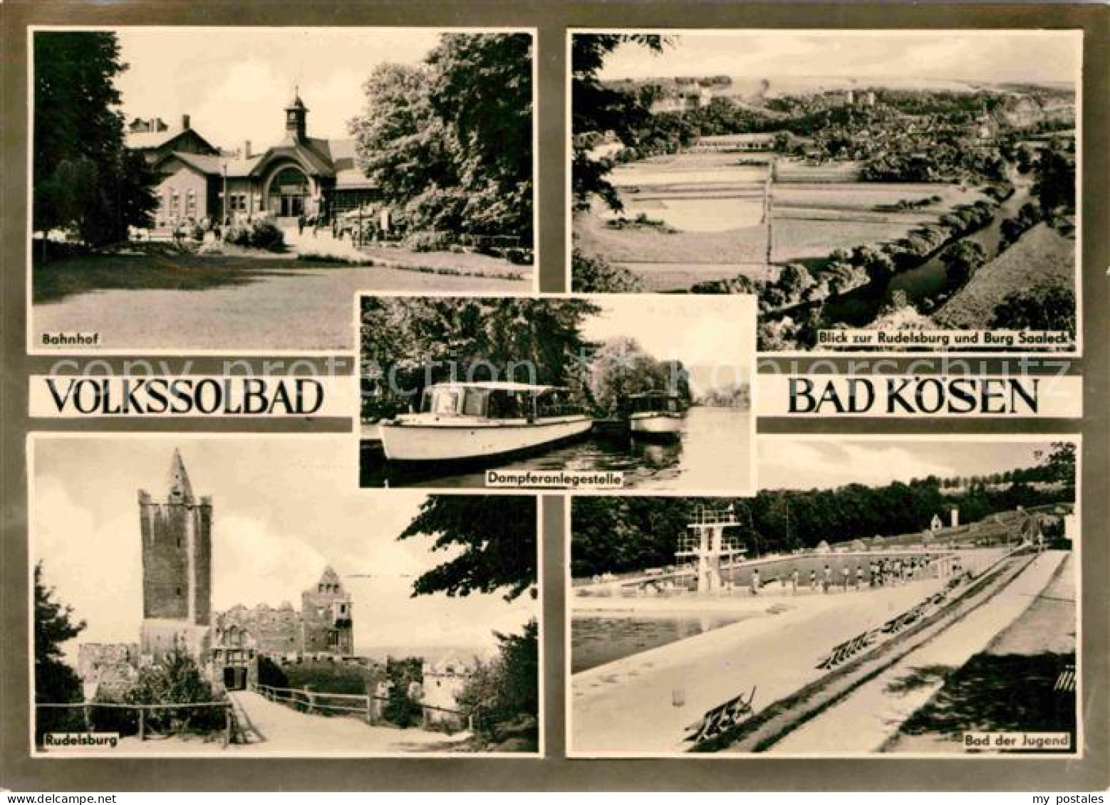 Bad Koesen Bahnhof Rudelsburg und Burg Saaleck Bad der Jugend