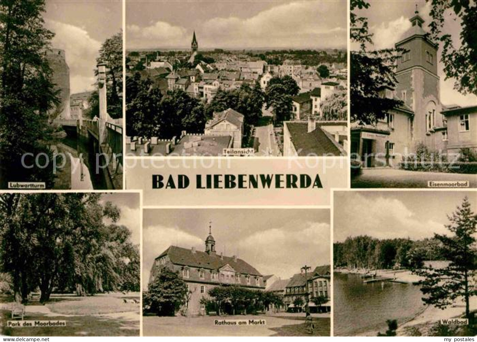 Bad Liebenwerda Eisenmoorbad Rathaus Markt Lubwartturm