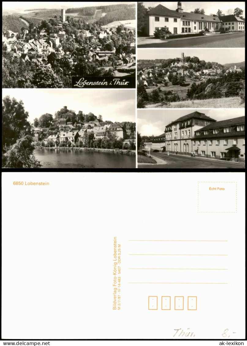 Bad Lobenstein Mehrbildansicht Lobenstein mit Stadtpanorama und Kurgebäuden 1987