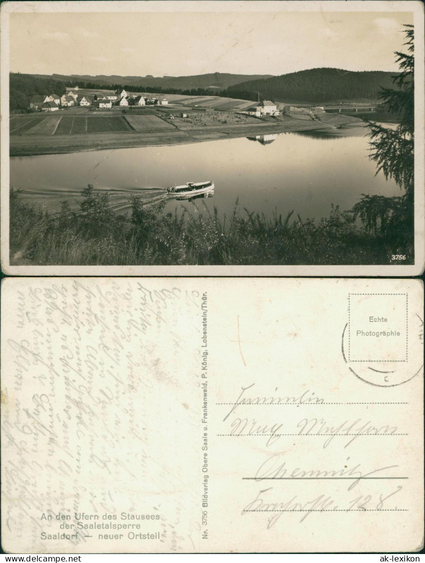 Bad Lobenstein Stausees Saaletalsperre Saaldorf neuer Ortsteil 1930