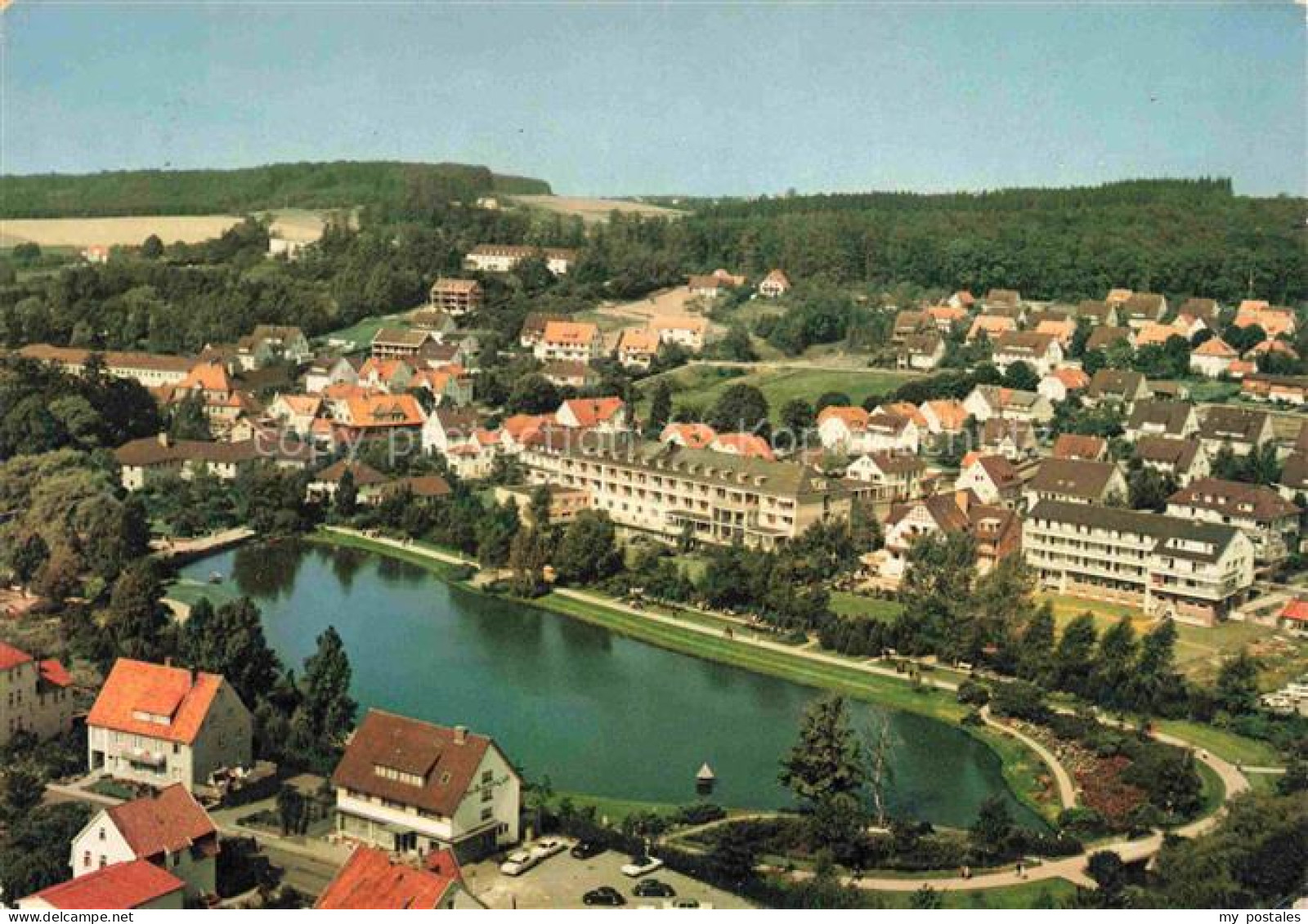 Bad Meinberg Horn-Bad Meinberg NRW Kurparksee Fliegeraufnahme