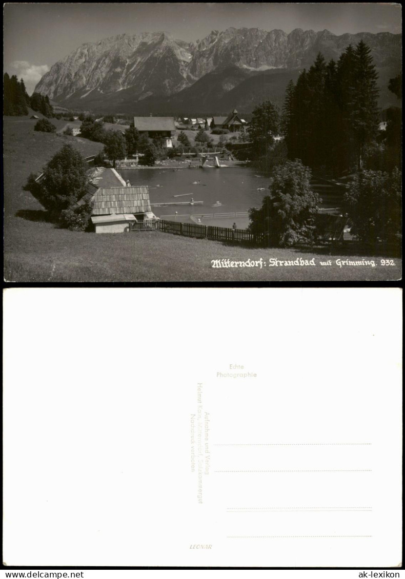 Bad Mitterndorf Panorama-Ansicht Mitterndorf Strandbad mit Grimming 1960