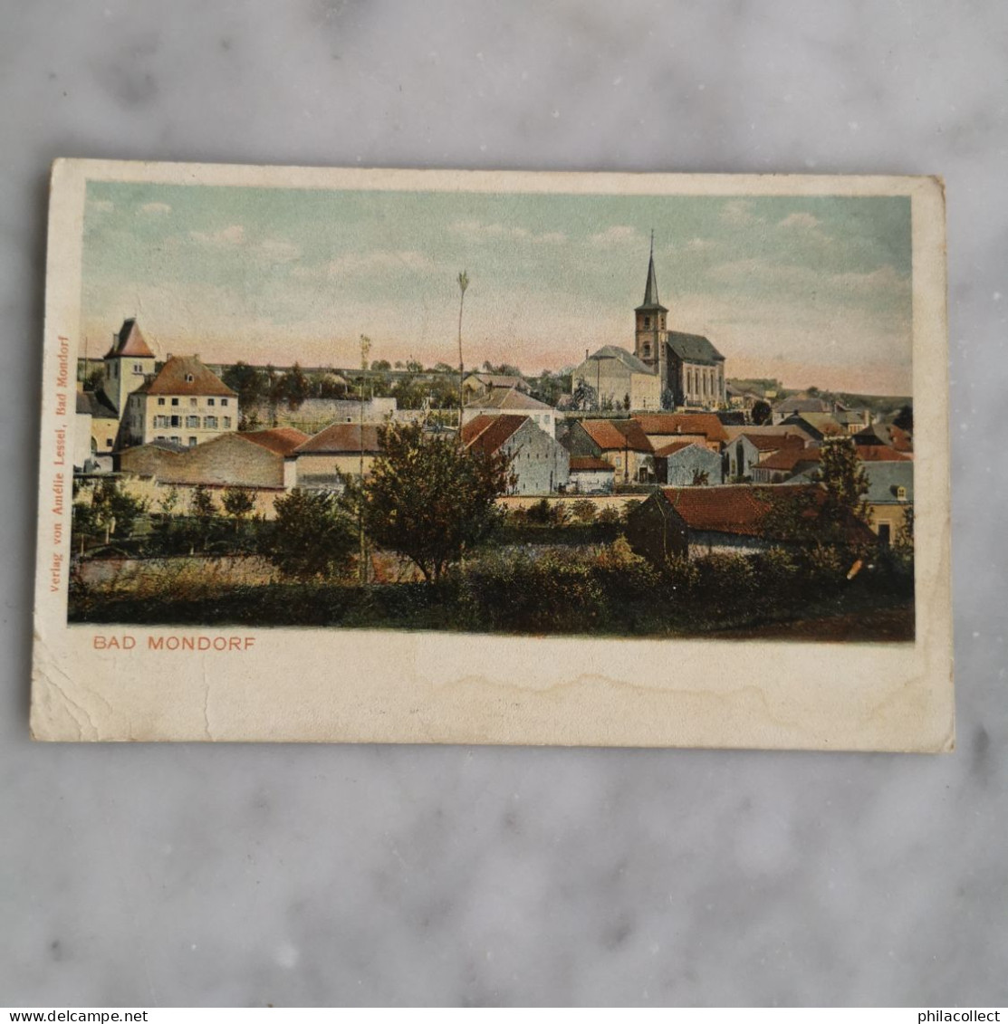 Bad Mondorf (Luxembourg) Panorama 1911 fleckig